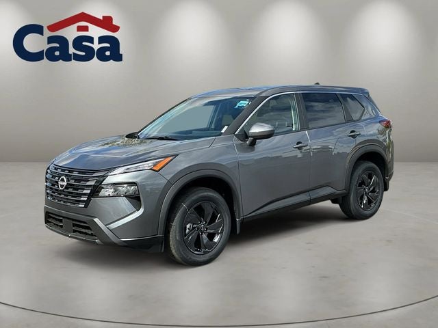 2026 Nissan Rogue SV in Gun Metallic — front three-quarter view