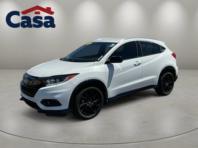 2022 Honda HR-V AWD Sport in White — front three-quarter view