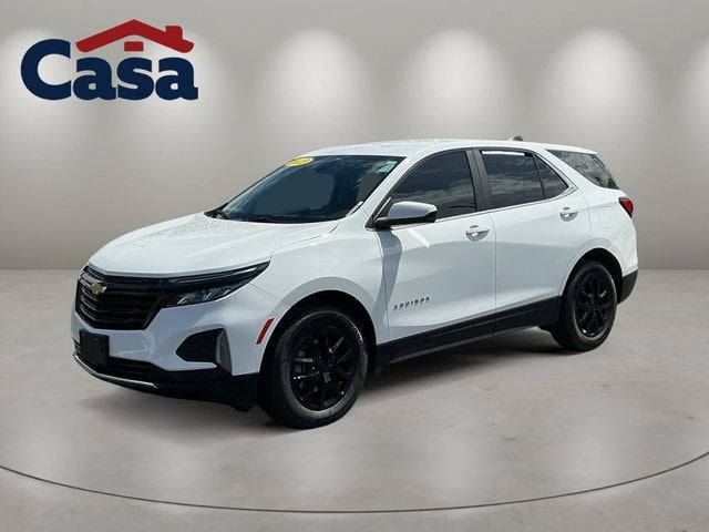 2023 Chevrolet Equinox LT in Summit White — front three-quarter view